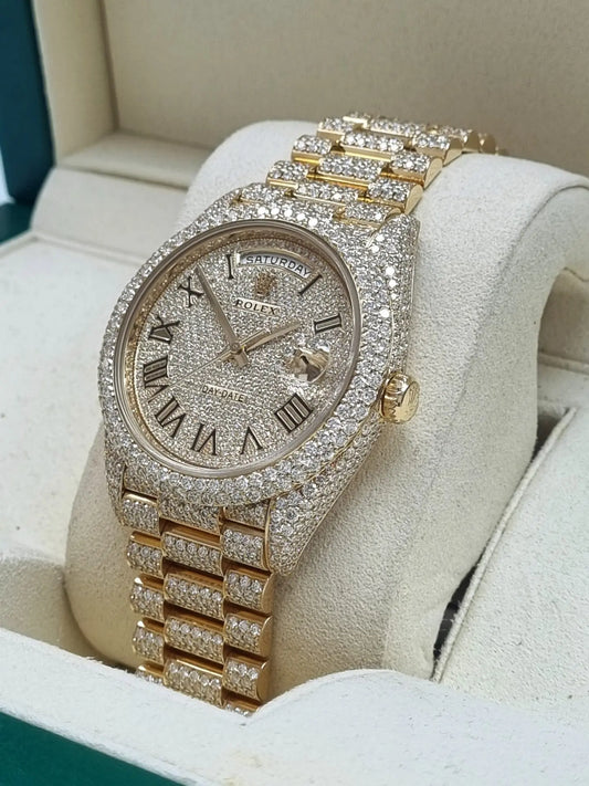 Rolex Gold Diamond Watch